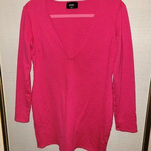 Nasty Gal Pink Bodycon Low cut Dress XL